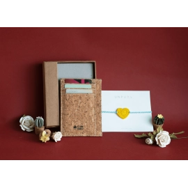 rakhi gifts for him hand crafted wallet and rakhi