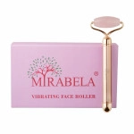 mirabela vibrating face roller electric massager rose quartz battery operated