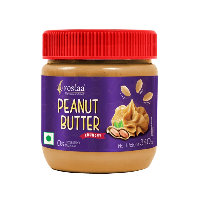 rostaa peanut butter crunchy 340 gm