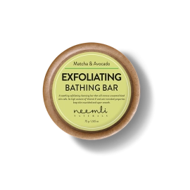 matcha and avocado exfoliating bathing bar 75 gram