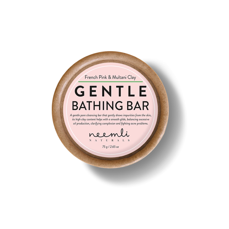 french pink multani clay gentle bathing bar 75 gram