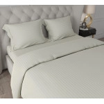 swaas 100 pure cotton 6mm stripes soft grey bedsheet set
