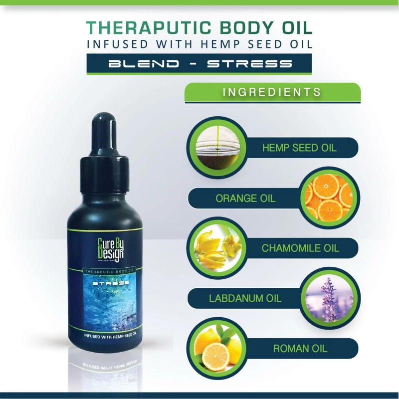 cure by design therapeutic healing blend stress 30ml