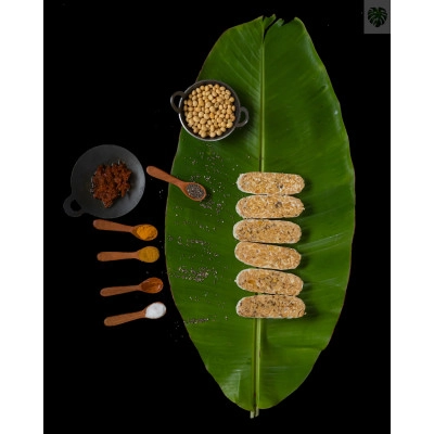 tempeh chennai tempeh in black sesame seeds soybean fresh 200g veg vegan protein dairy gluten free gut friendly high fiber low carb