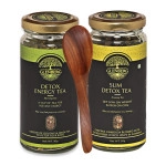 glenberg green tea combo for weight loss and energy slim detox tea detox energy tea contains green tea oolong tea garcinia cambogia for weight management 50gm 25 cups each