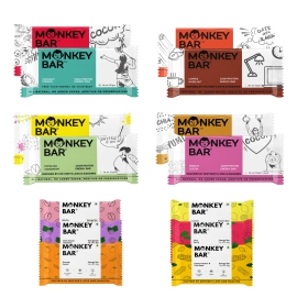 monkey bar super saver combo 8 protein bars 6 energy bars no added sugar all natural and delicious