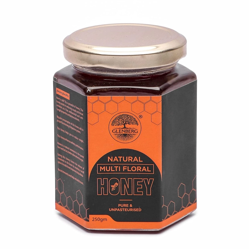 glenberg multifloral raw honey natural chemical free multi floral honey directly from farms 250 gms
