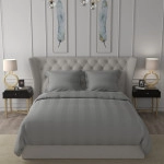 swaas 100 pure cotton 10cm stripes graphite bedsheet set